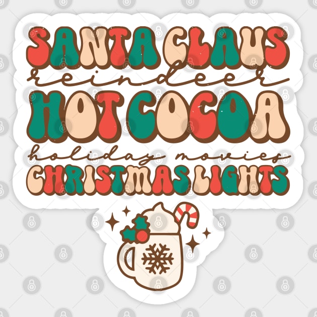 Reindeer and Hot Cocoa Sticker by MZeeDesigns